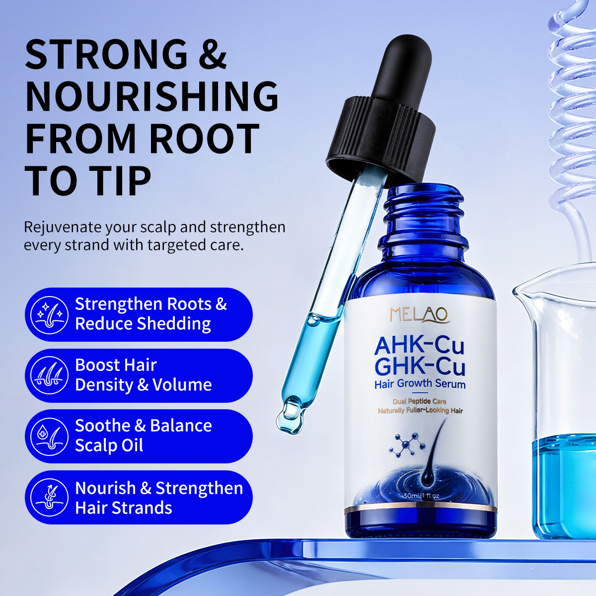 30ml 구리 듀얼 펩타이드 헤어 성장 세럼, 1% G - Epidermal Growth Factor 리뷰 및 가격